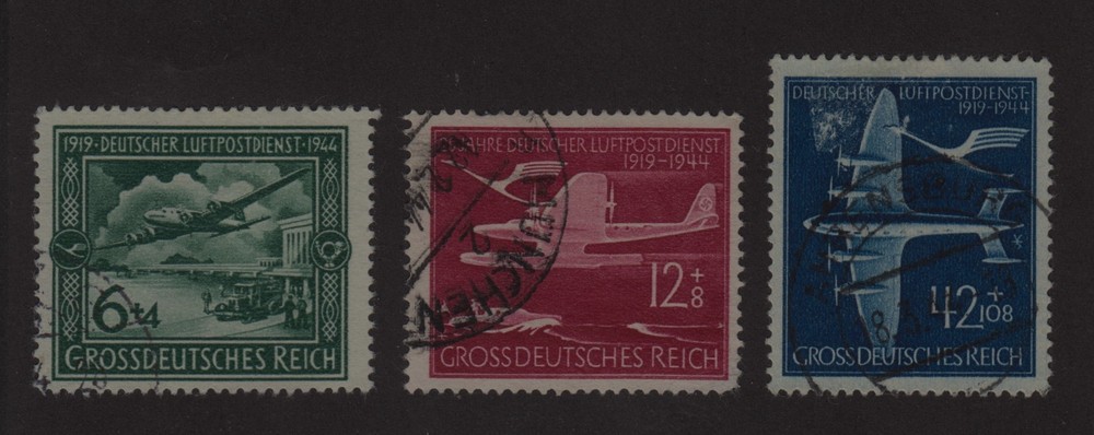 GERMANY Grossdeutsches Reich Stamps Sc# B252A-B252C Used – CDS: München