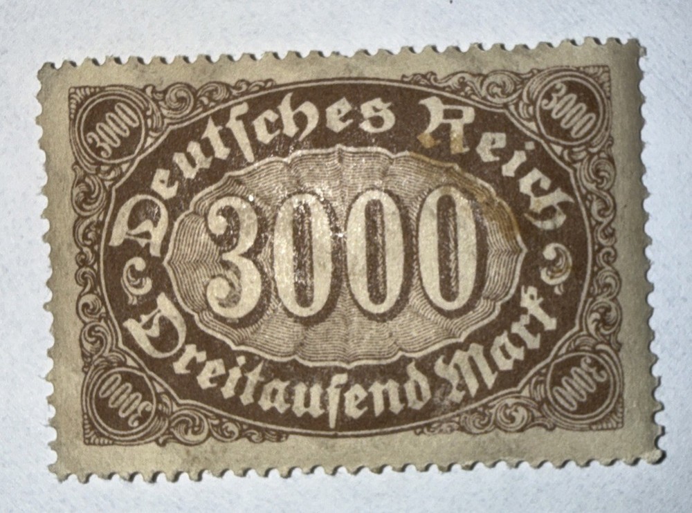 Travelstamps: 1923 Germany Stamp Mi 254 ~ 3,000 Mark