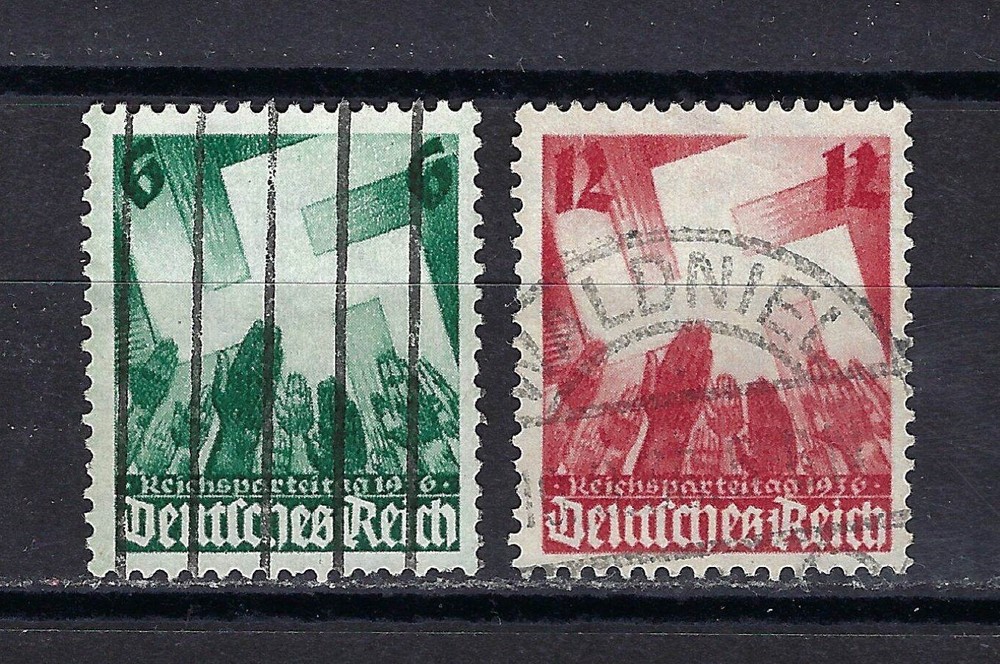 Germany sc 479-480 SG 621-622 Stamps Nuremberg Party Congress 1936 used