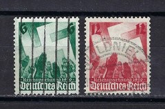 Germany sc 479-480 SG 621-622 Stamps Nuremberg Party Congress 1936 used