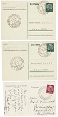 Lot 3 German Seepost Ship Mail Postcards HAPAG Helgoland Bremen-Ostasien