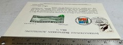 International Briefmarken Ausstellung IBRA 1973 Souvenir Card Zeppelin 8″ x 6″ b