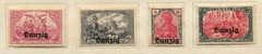 1920 DANZIG – 20 MINT GERMAN STAMPS OVERPRINTED DANZIG – EXCELLENT MINT/LH/OG/C2