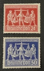 Travelstamps: Germany Stamps Scott #584-585Hanover Export Fair 1948 MNH OG