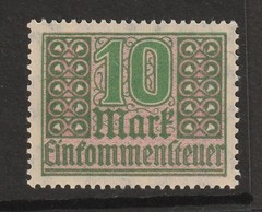 Germany 1920s 10m Tax Revenue MNH / Wmk Quadfoil – S45027