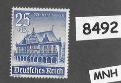 MNH stamp B184 Germany 1940 Winter Relief / Architecture #8492