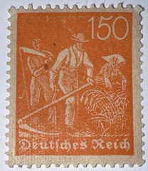 Travelstamps: 1922 Germany Deutsches Reich 150pf Stamp Scott #175/Mi 189 MOGNH.