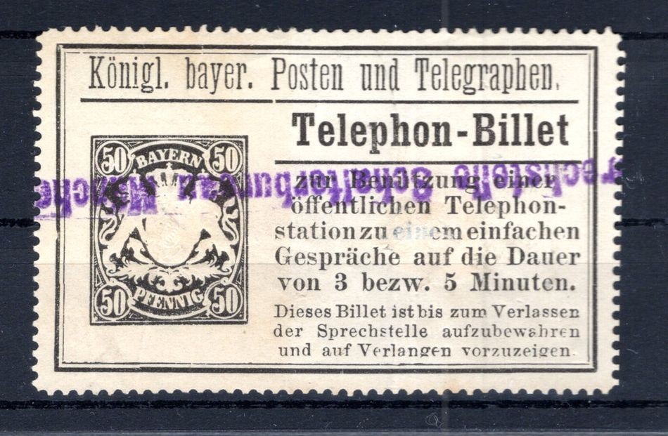 Bavaria Telephonbillet TB16 Impeccable Postmarked (DA1490