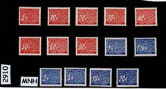 MNH stamp set Jo1-J14 1940 Postage due BaM Germany WWII occupation #2910