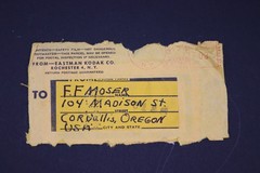 GERMANY KODAK PRINT LAB PARCEL ADDRESS LABEL AIRMAIL GERMANY PERFIN 0992 SC#659