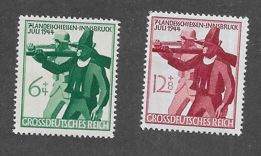MNH stamp set Germany Sc B278-279 1944 Shooting Matches Innsbruk Austria