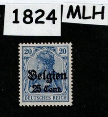 MLH Stamp Sc N18 Germany Occupation WWI 1914-1918 Belgium – Belgien #1824
