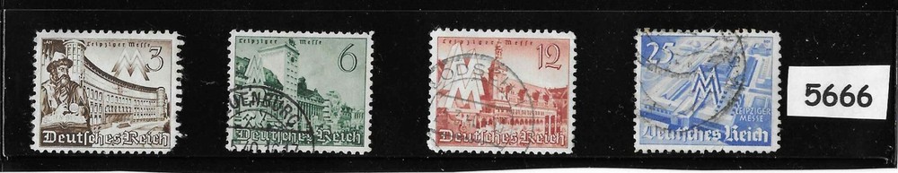 Used stamp set Complete 1940 Leipzig Fair / Third Reich era Germany #5666