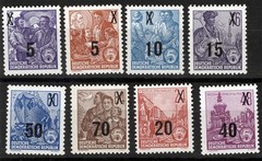 DDR Sc 216-223 Multicolor 5pf-70pf 1954 MNH Original Gum Complete Set