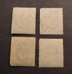Scott#679, 680, 681, &682, 1951-52, 30.40,50,& 60 pf , Numeral & Post Horn Used
