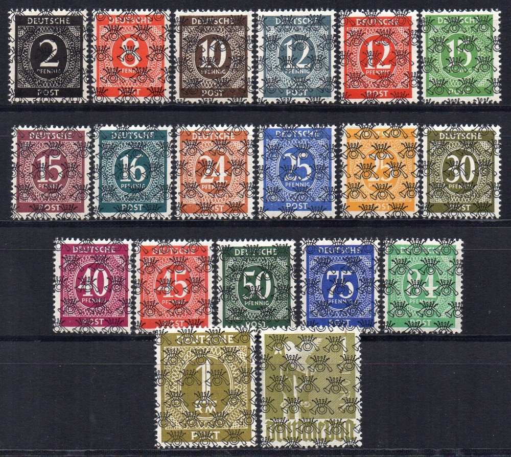 GERMANY USA BRITISCHE ZONE 1948 Sc.52II-68II-K AIX-AII K Cv.6000 € MNH SIGNED