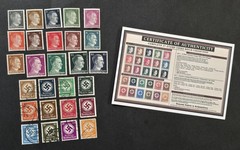 Nazi German THIRD REICH SWASTIKA NSDAP Adolf Hitler Stamp Lot x 27 WW2 WWII