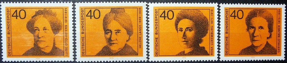Germany stamps – Famous women_1974 – MNH.