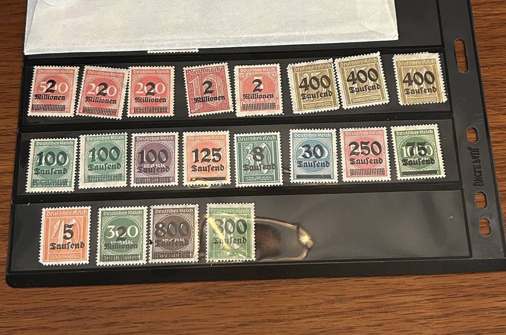 German Overprint Stamp Lot Of 20 MNH