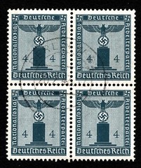 OPC 1942 Germany 4pf Franchise Block Sc#S14 Used Unwatermarked 46008