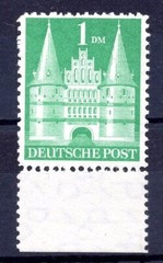 Allied Occupation, 1948 Buildings, 1 Mark, Mi. 97 II Y B, MNH, 7 steps, 11:11