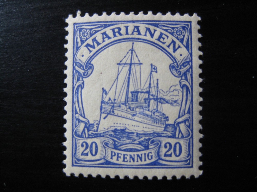 MARIANEN GERMAN COLONY Mi. #10 mint MNH Kaiser Yacht stamp!