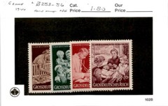Germany, Postage Stamp, #B253-B256 Mint NH, 1944 Mother & Child (AE)