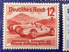 Germany -Third Reich 1939 Sc# B134-B136, Automobiles, Mint Very Light Hinge.