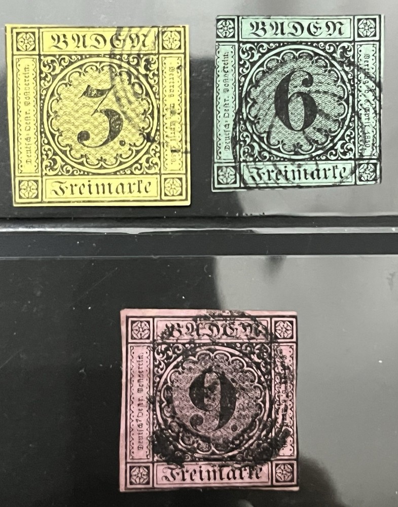 GERMANY – Baden #2-4 Numerals Used – CV $88 – Great Condition