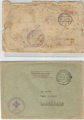 Germany 2 covers 1916-1952, Red Cross missing post free of charge 1952 with a re