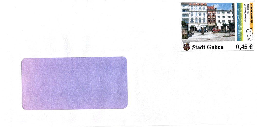 ZSBB: MiNr. UB 1 I, „City Guben“, Postal Stationery, Unused