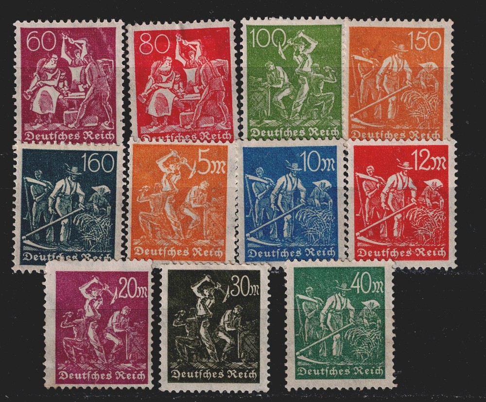 Germany Weimar Republic set 1922 Various Workers Coal Miners MLH GER