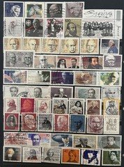 Germany People Stamps Lot 55 Used Famous Persons Bundespost Collection