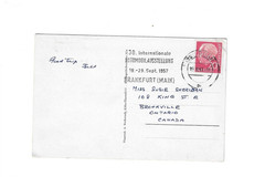 GERMANY 1957 Picture Post Card sent from Bonn to Canada – Slogan Cancel