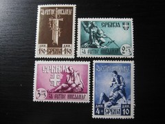 SERBIA SERBIEN THIRD REICH OCCUPATION Mi. #86-89 MNH stamp set! CV $60.00