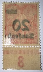 Travelstamps: 1923 Germany Stamps 20 Saufend on 12M, OP, MOGNH Never Hinged