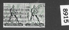 Used stamps B171 Hitler Swastika Germany 1940 Aryan Warrior May day #8915