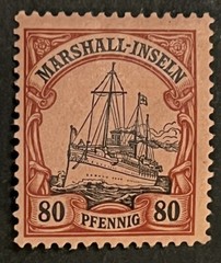 Travelstamps: GERMANY MARSHALL ISLANDS STAMPS Kaiser’s Yacht 80pf MOGH UNWMK