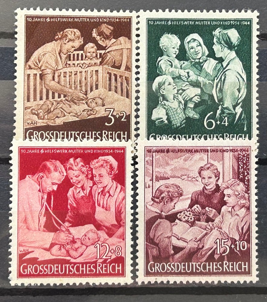 1944 German Reich Stamps set Mi:DR869-872 Mother and Child MH* mint /256