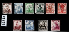 Stamp set B69-B78 1935 German costumes Prussia Saxony Bavaria Rhineland #3281a