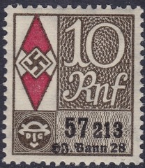 Stamp Germany Revenue WWII Fascism War Era German Saving Bank DSGV 57213 MNH