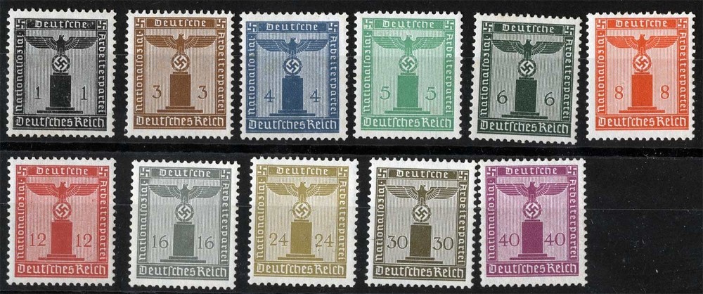 Germany Sc S1-S11 Multicolor 1pf-40pf Multicolor 1938 MNH Original Gum Set
