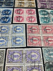 Lot of Overprint GERMANY Bavaria GERMAN EMPIRE Bayern Stamps Blocks of 4 Used
