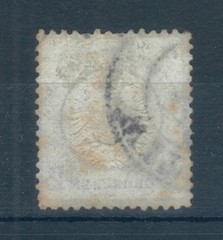 German Empire 1872 Arms embossed large shield 2g blue stamp. Used. Sg 20