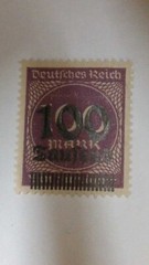 Deutsches Reich 100p mark stamp over print 100 Tausend never used OGVF