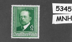#5345 MNH stamp B186 PF06 + 04 Emil von Behring / 1940 Germany Third Reich