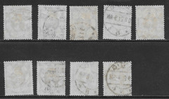 DANZIG SCOTT 71 USED x 6 – 1921 60pf CARMINE COAT OF ARMS