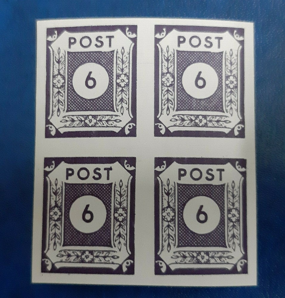 Germany Stamps Allied Occupation 4x 6 Pfennig 1946 Block SBZ Mi. Nr. 62 (19799)