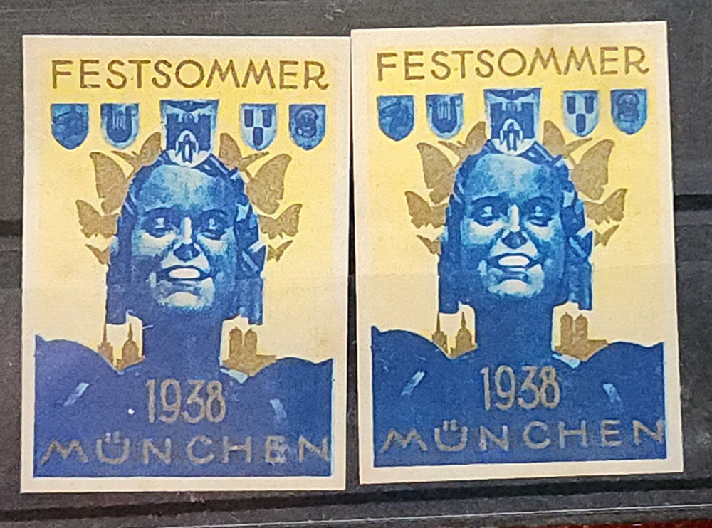 Nazi Germany Third Reich stamps Vignettes Munchen art house WW2 WWII Germany lot