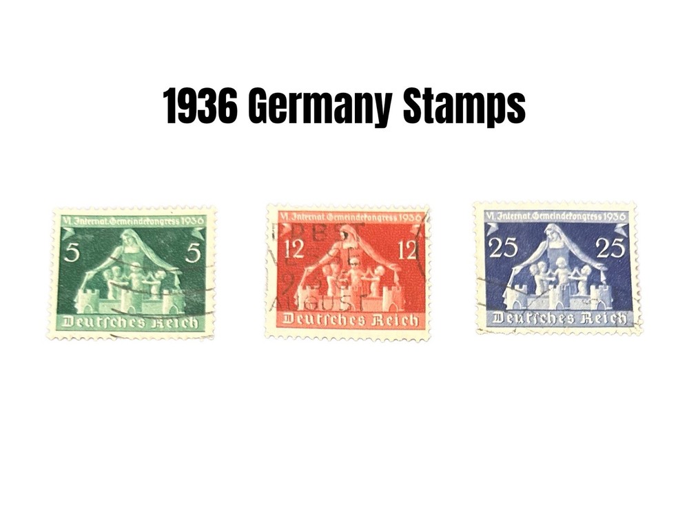 GERMANY Stamp 1936 German Reich Local Govt Congress Used SJXX-651